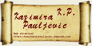 Kazimira Pauljević vizit kartica